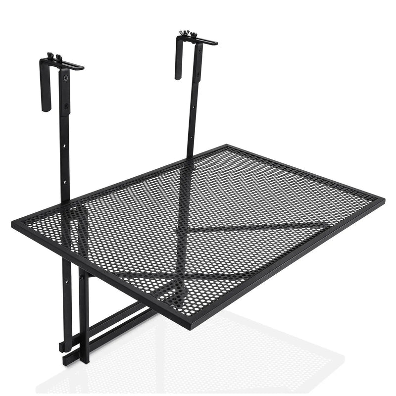 Railing Folding Table with 5-Level Adjustable Heights by DirectDeals