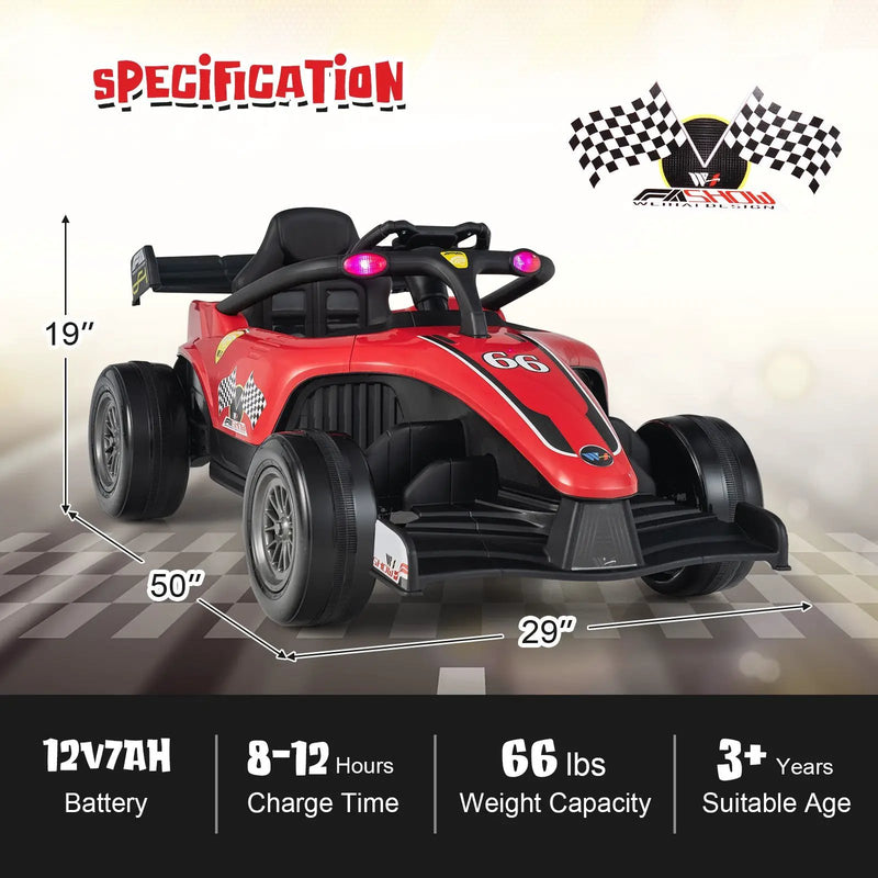 12V Kids Ride on Electric Formula Racing Car with Remote Control by DirectDeals
