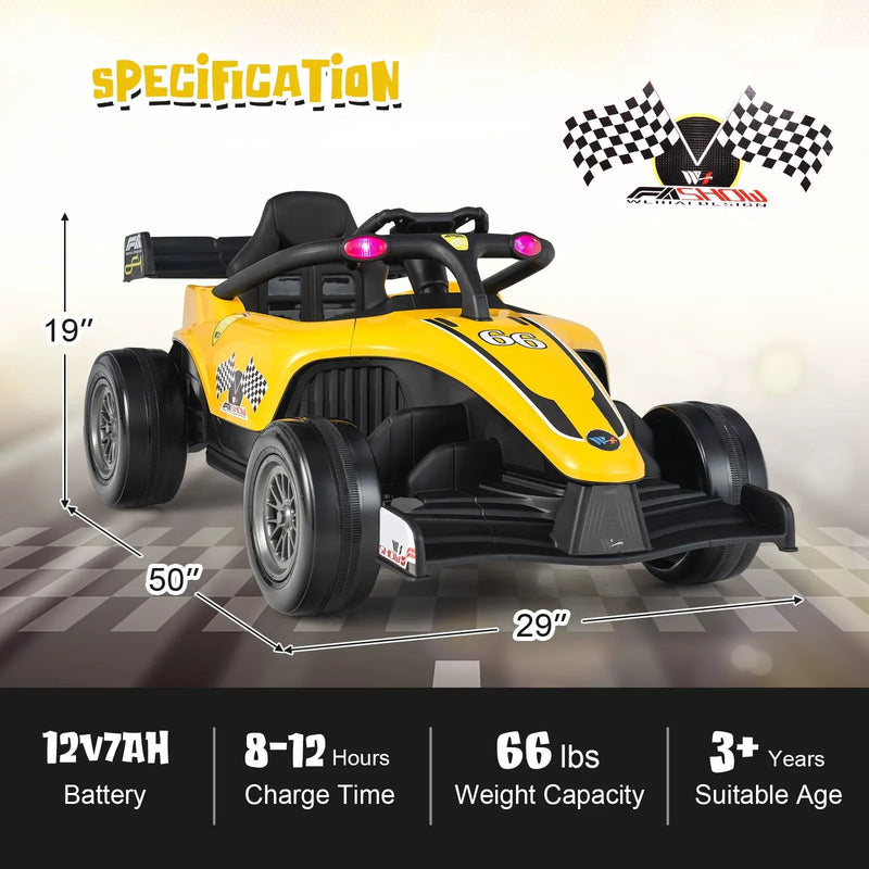 12V Kids Ride on Electric Formula Racing Car with Remote Control by DirectDeals