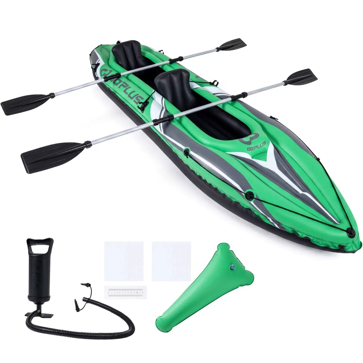 Inflatable Kayak 2 Person 11.5 Feet with Aluminum Paddles by DirectDeals