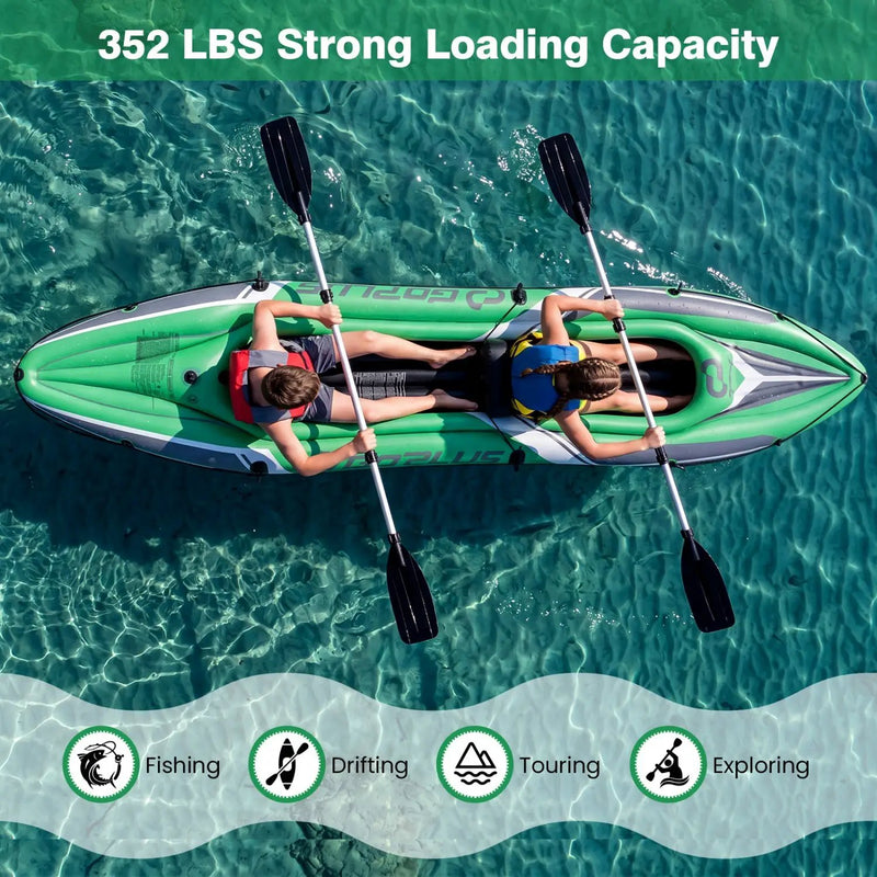 Inflatable Kayak 2 Person 11.5 Feet with Aluminum Paddles by DirectDeals