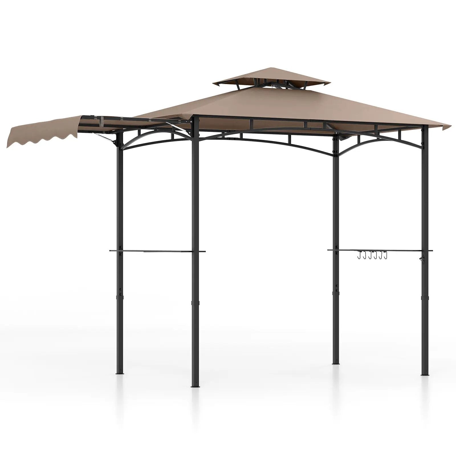 11 x 5 FT Grill Gazebo with Side Awning and Double-Tiered Top by DirectDeals