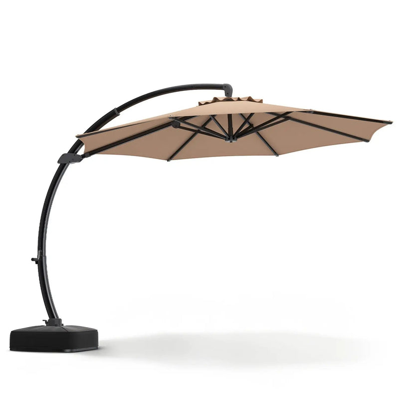 11 FT Cantilever Patio Umbrella with Base and 360° Rotation by DirectDeals