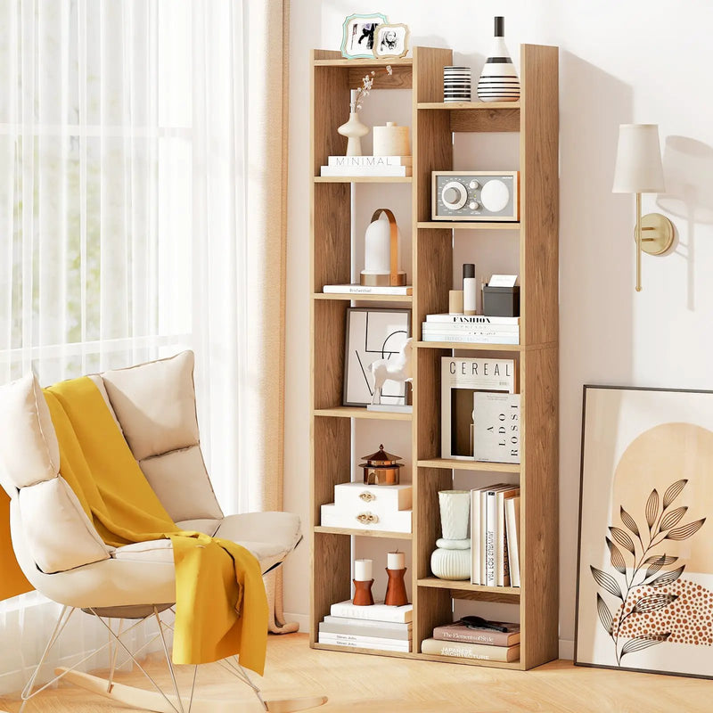 11-Tier Modern Book Organizer Bookcase with Anti-Tipping Kits by DirectDeals
