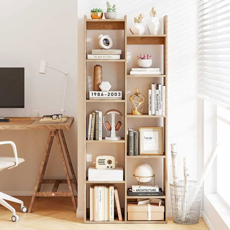 11-Tier Modern Book Organizer Bookcase with Anti-Tipping Kits by DirectDeals