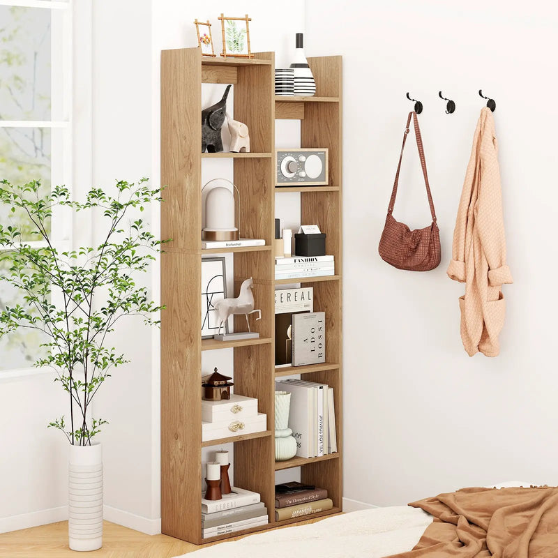 11-Tier Modern Book Organizer Bookcase with Anti-Tipping Kits by DirectDeals