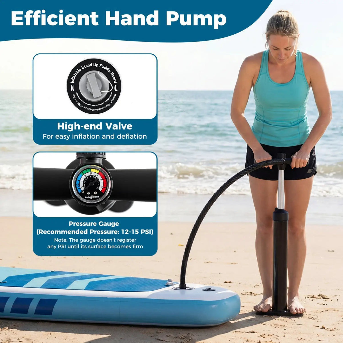 11' Wide Inflatable Stand Up Paddle Board with Backpack for All Skill Levels, photo 22 of 32