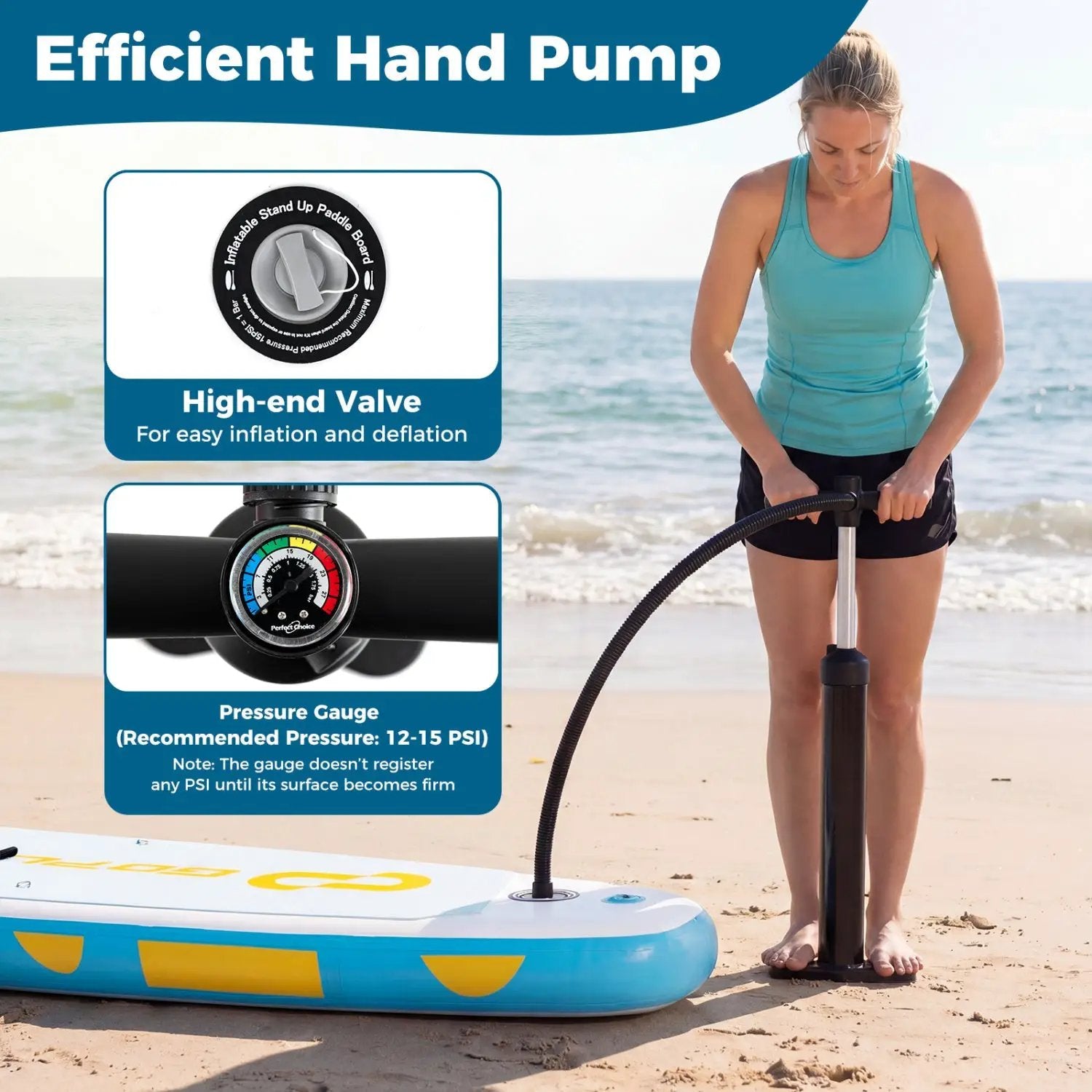 11' Wide Inflatable Stand Up Paddle Board with Backpack for All Skill Levels by DirectDeals