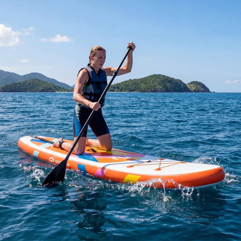 11' Wide Inflatable Stand Up Paddle Board with Backpack for All Skill Levels by DirectDeals