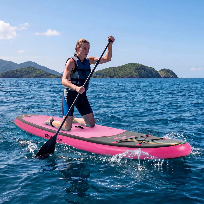 11' Wide Inflatable Stand Up Paddle Board with Backpack for All Skill Levels by DirectDeals