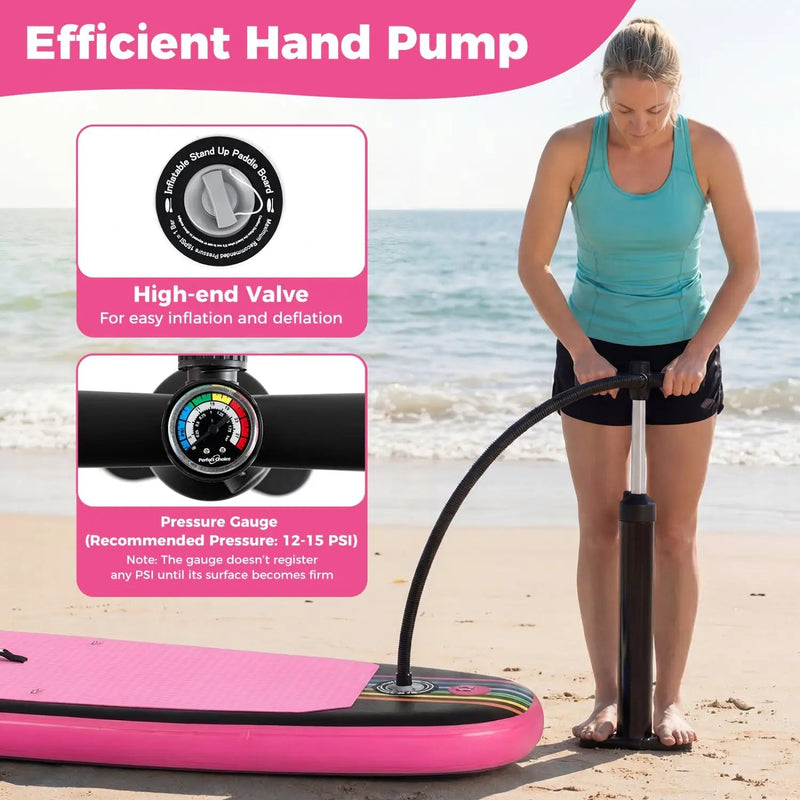 11' Wide Inflatable Stand Up Paddle Board with Backpack for All Skill Levels by DirectDeals