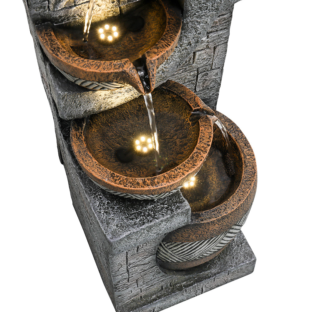 Resin Carved Clay Urn Outdoor Water Fountain 42 Inch, photo 12 of 12