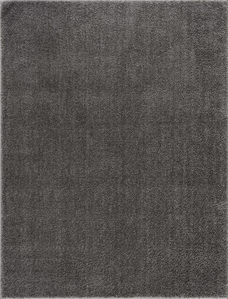 Judy Solid Dark Gray Washable Shag Rug - Clearance by Boutique Rugs