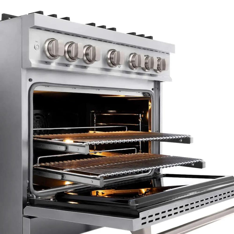 ZLINE 36" Classic Gas Range, Convection Gas Oven, Stainless Steel, Brass Burners, CGR-BR-36 by Farmhouse Kitchen and Bath