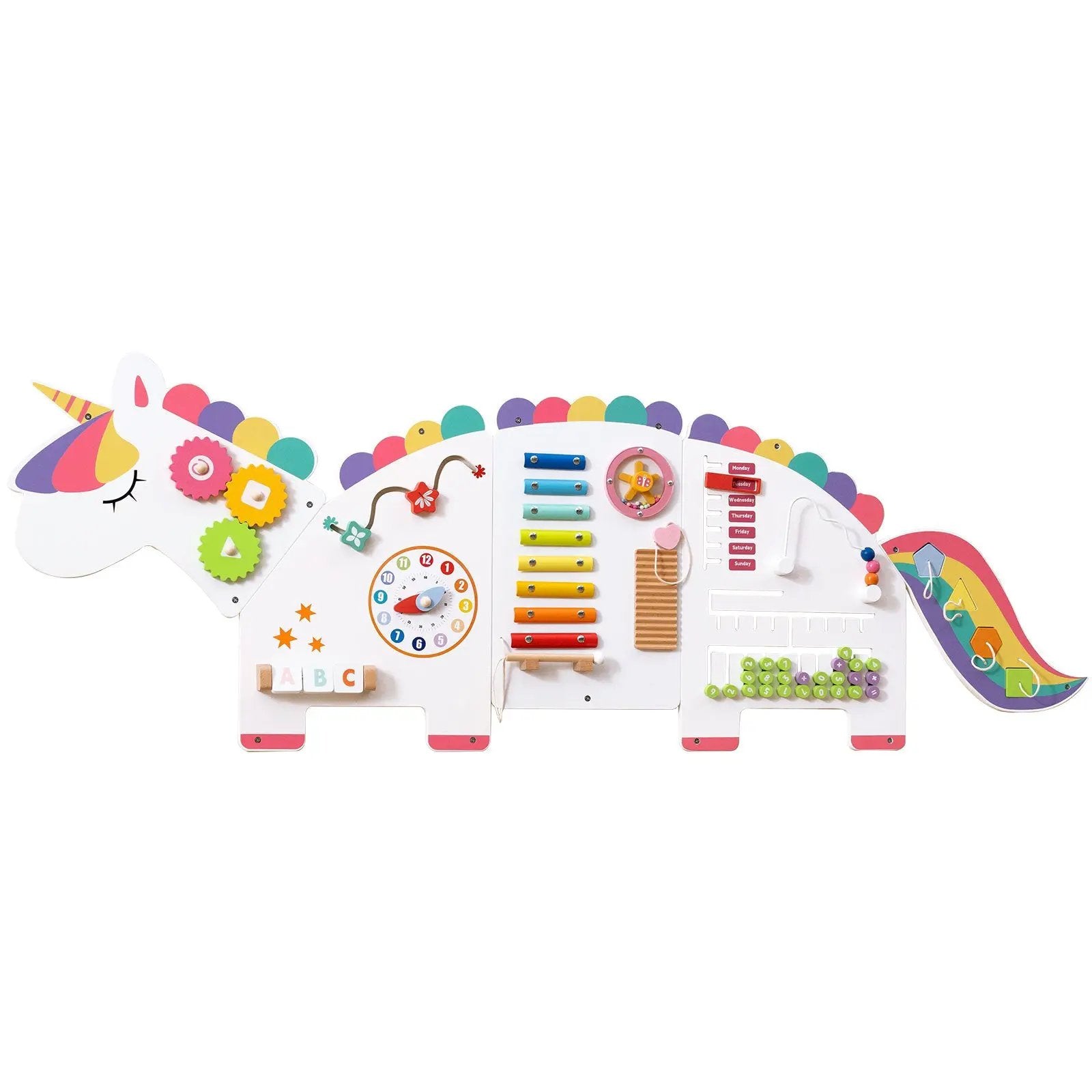 11-in-1 Dinosaur Activity Wall Busy Board Panels for Toddlers Education and Early Development by DirectDeals