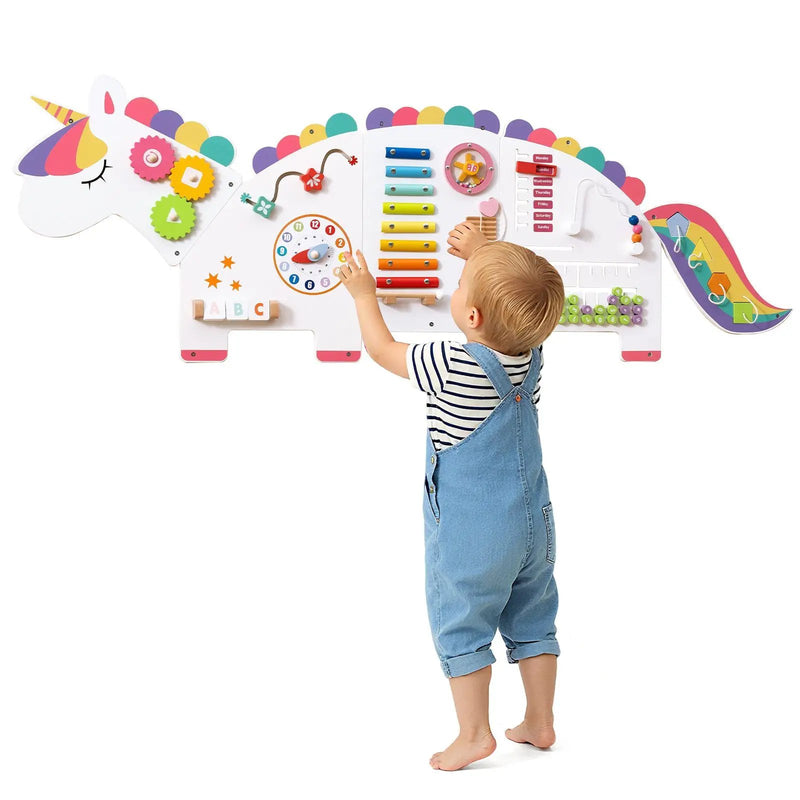 11-in-1 Dinosaur Activity Wall Busy Board Panels for Toddlers Education and Early Development by DirectDeals