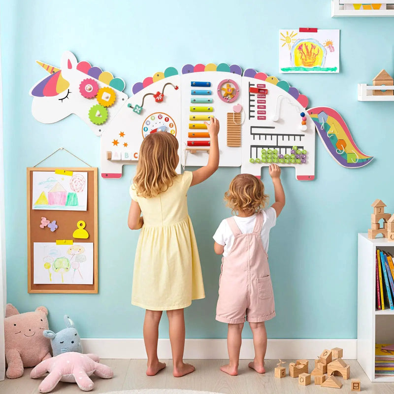 11-in-1 Dinosaur Activity Wall Busy Board Panels for Toddlers Education and Early Development by DirectDeals