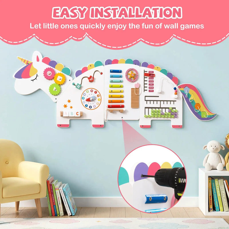11-in-1 Dinosaur Activity Wall Busy Board Panels for Toddlers Education and Early Development by DirectDeals