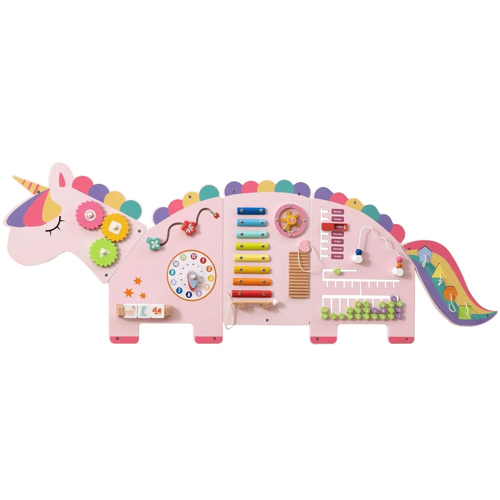 11-in-1 Dinosaur Activity Wall Busy Board Panels for Toddlers Education and Early Development by DirectDeals