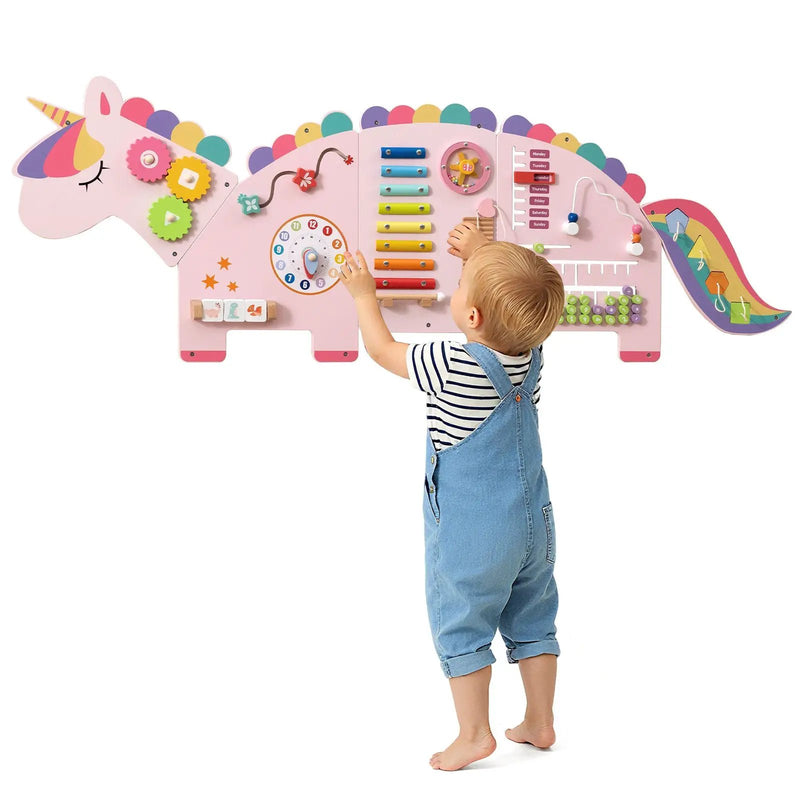 11-in-1 Dinosaur Activity Wall Busy Board Panels for Toddlers Education and Early Development by DirectDeals