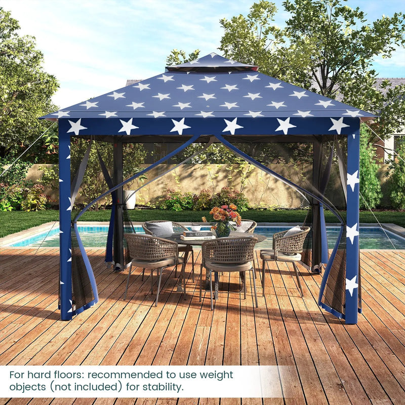 11 x 11 Feet 2-Tier Pop-Up Gazebo Tent Portable Canopy Shelter Carry Bag Mesh by DirectDeals