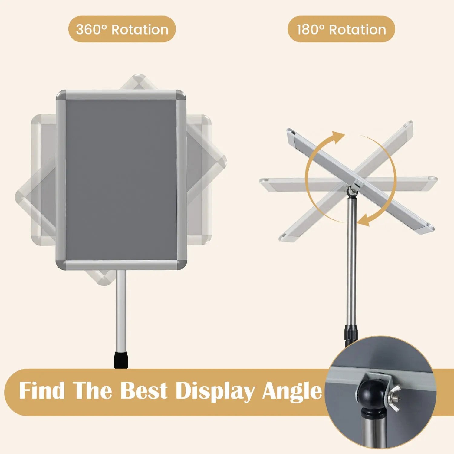 11x17 Adjustable Height Sign Holder Stand with Snap Frame by DirectDeals