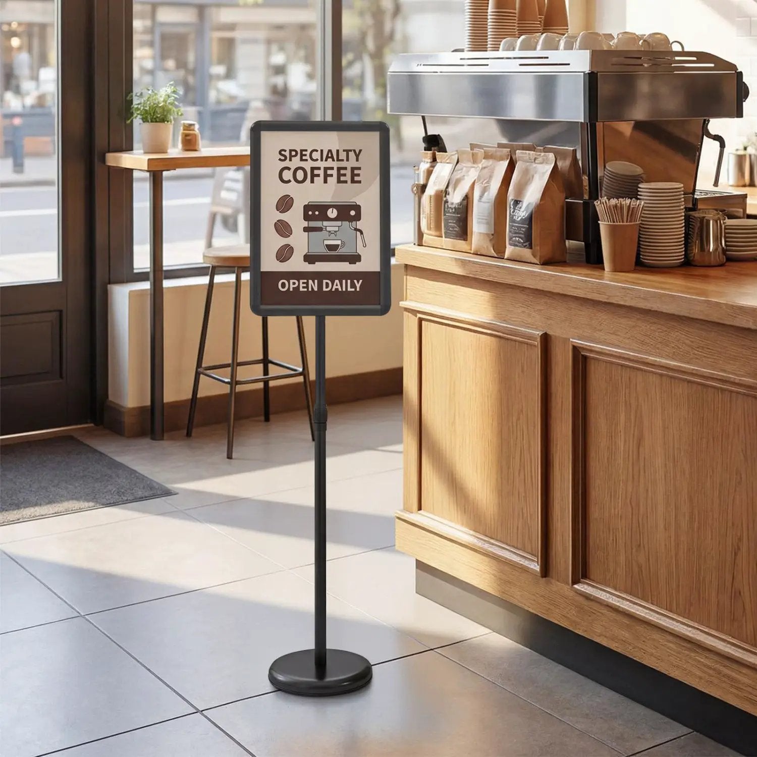 11x17 Adjustable Height Sign Holder Stand with Snap Frame by DirectDeals