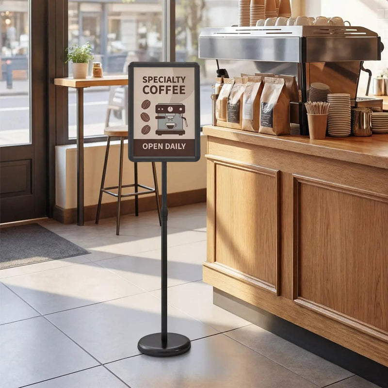 11x17 Adjustable Height Sign Holder Stand with Snap Frame by DirectDeals