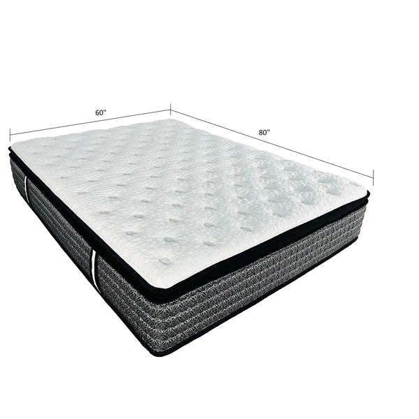14" Premium Hybrid Mattress In A Box Plush Gel Memory Foam Top With Cooling Technology - Gray / White - Queen, photo 2 of 8