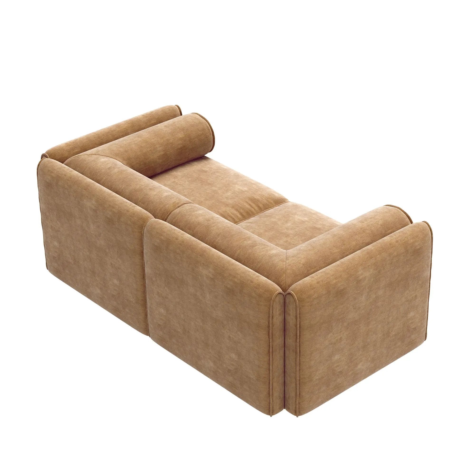 Stylish Sofa With Storage Seat And Cylindrical Backrest by Unique Piece Furniture