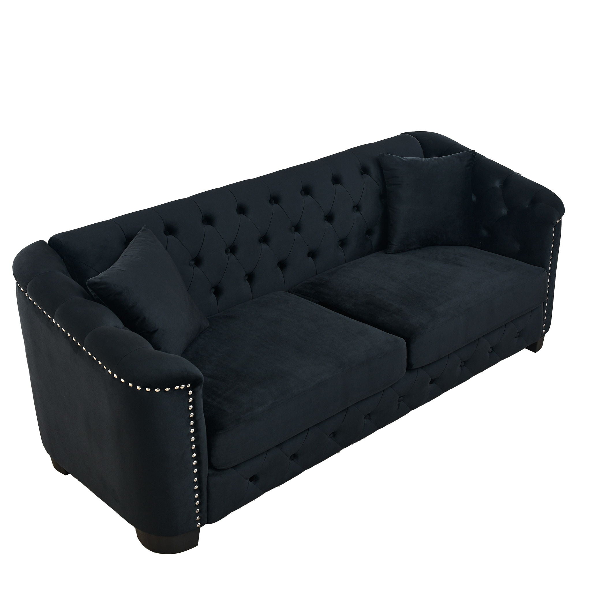 Modern Chesterfield Sofa With Tufted Backrest For Living Room by HouseOfZazla