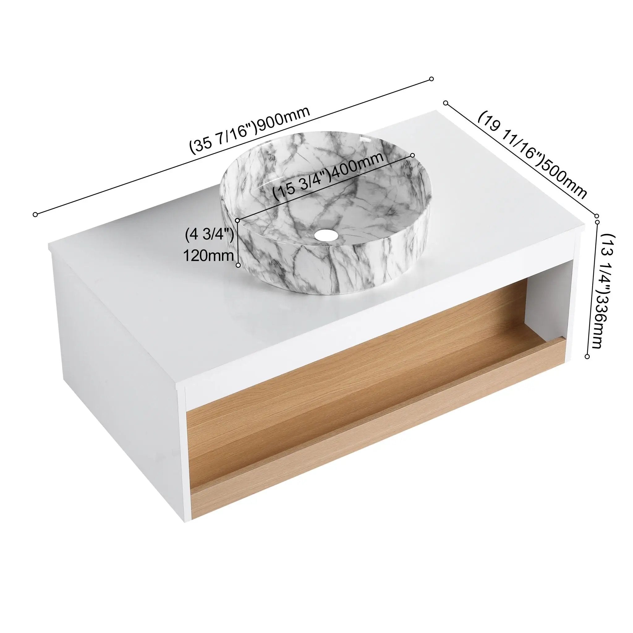 Floating Bathroom Vanity With Vessel Sink by Unique Piece Furniture