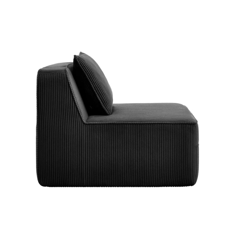 Armless Sofa With Pillow Corduroy by HouseOfZazla
