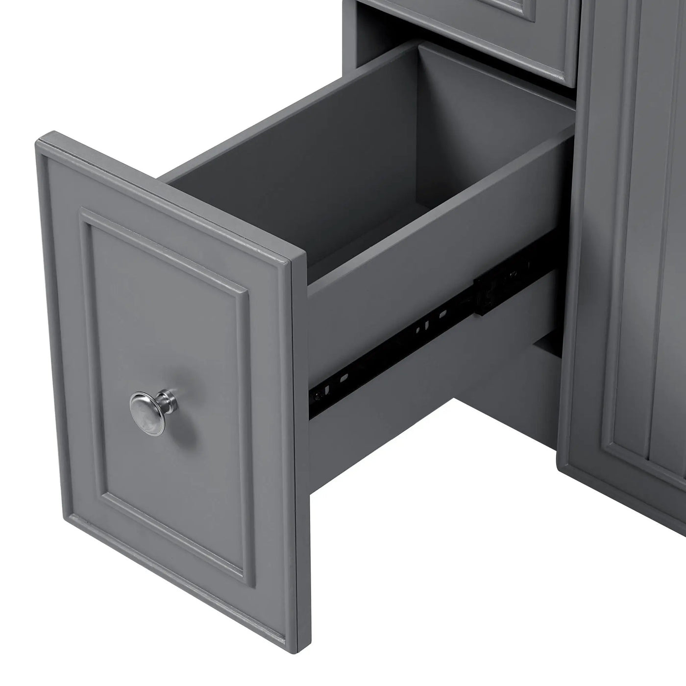 Transitional Style Bathroom Vanity Cabinet With Ceramic Sink by HouseOfZazla