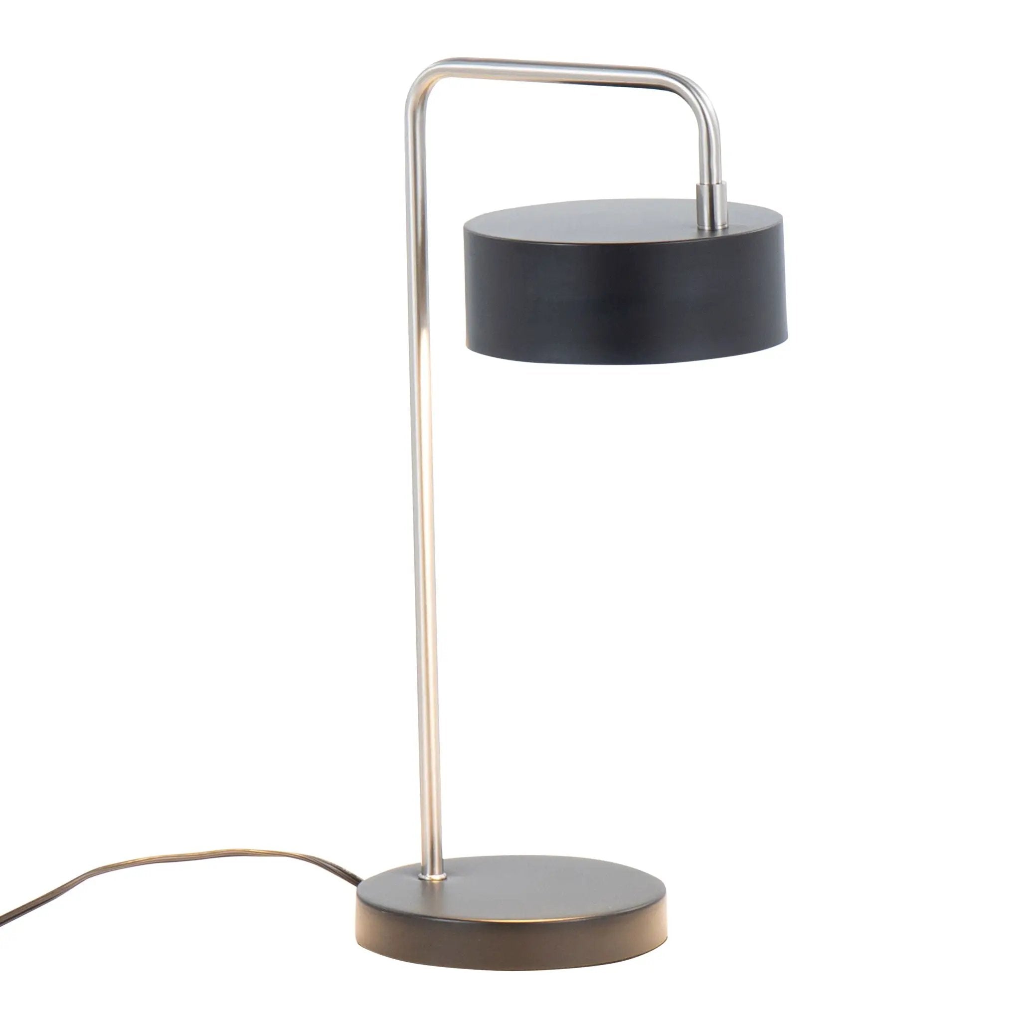 Puck - Contemporary Table Lamp - Nickel / Black by HouseOfZazla