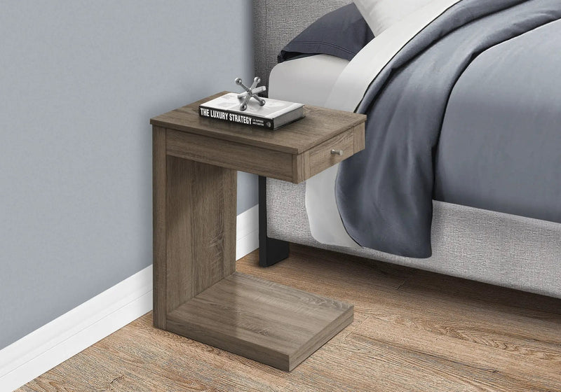 Accent Table, C - Shaped Contemporary & Modern - Taupe by Unique Piece Furniture
