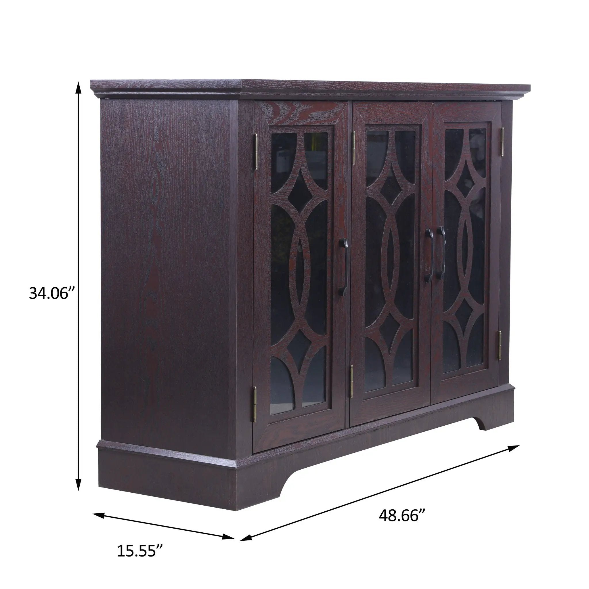 Spacious Sideboard With 3 Doors - Ox Blood Red by HouseOfZazla