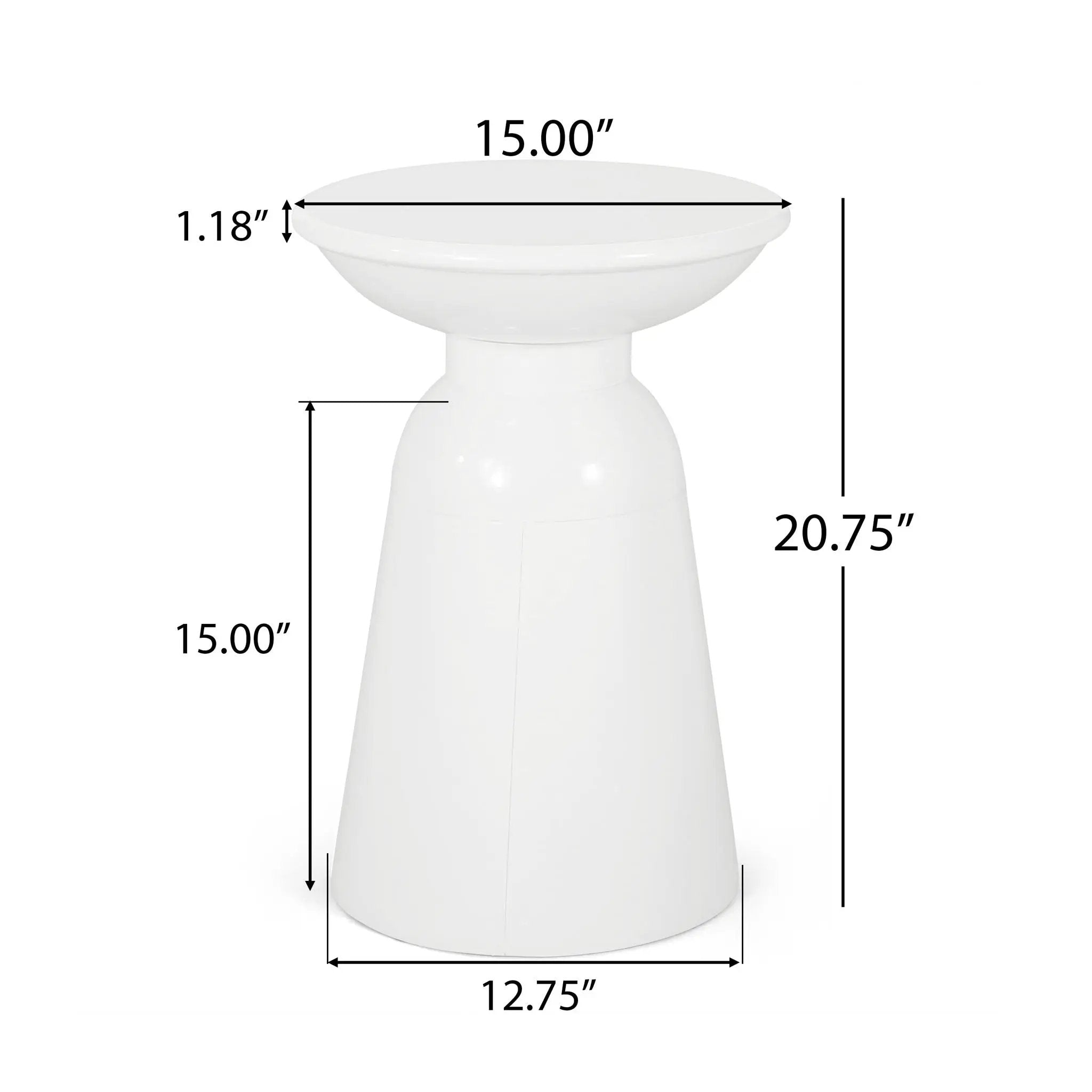Outdoor Modern Metal End Large Table by HouseOfZazla