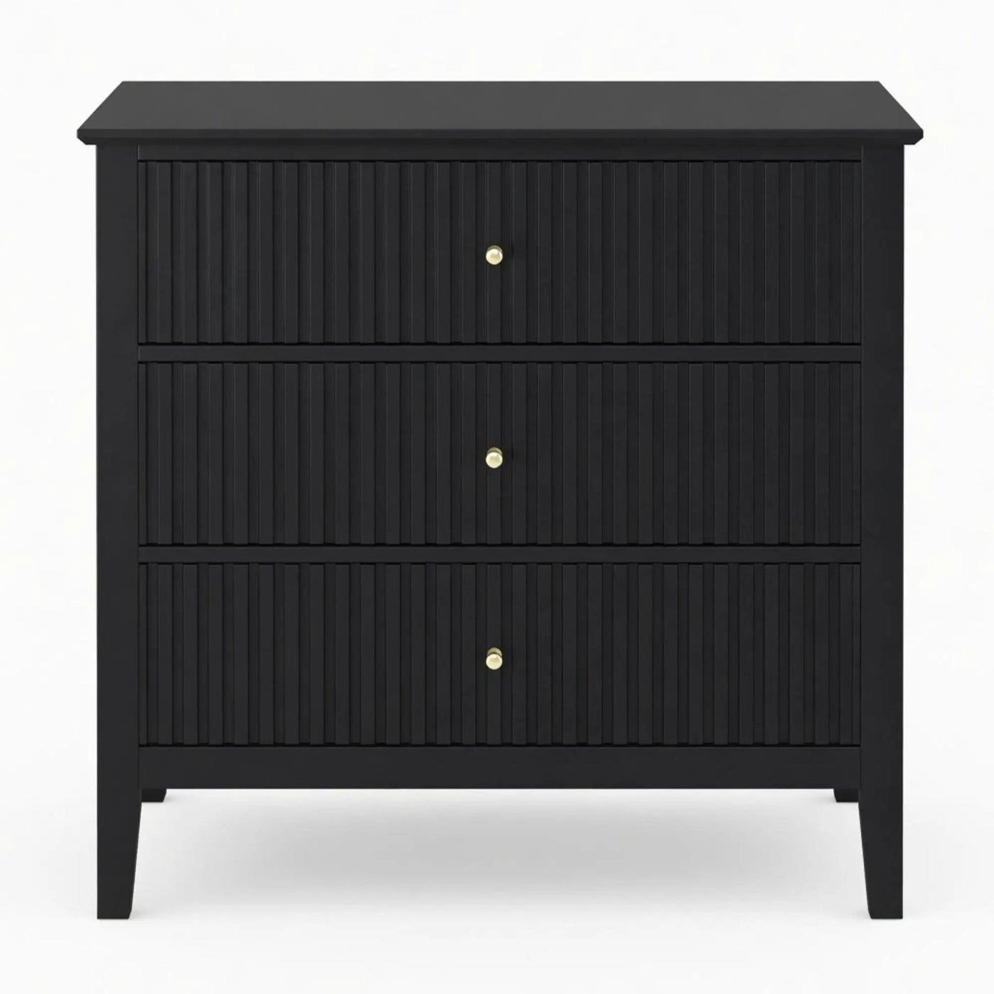 Fluted 3 Drawer Nightstand With Soft Close Slides by HouseOfZazla