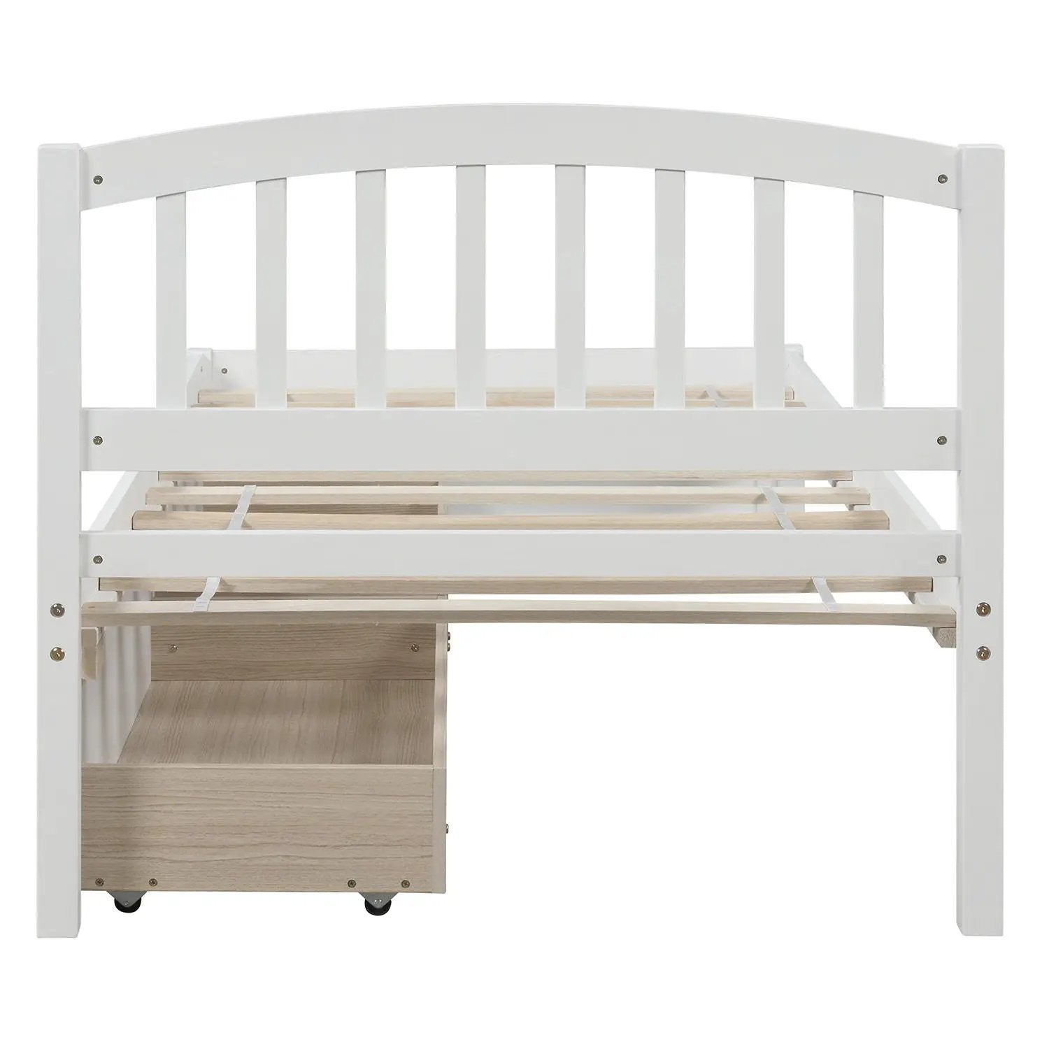 Platform Storage Bed Wood Bed Frame With Two Drawers And Headboard by HouseOfZazla