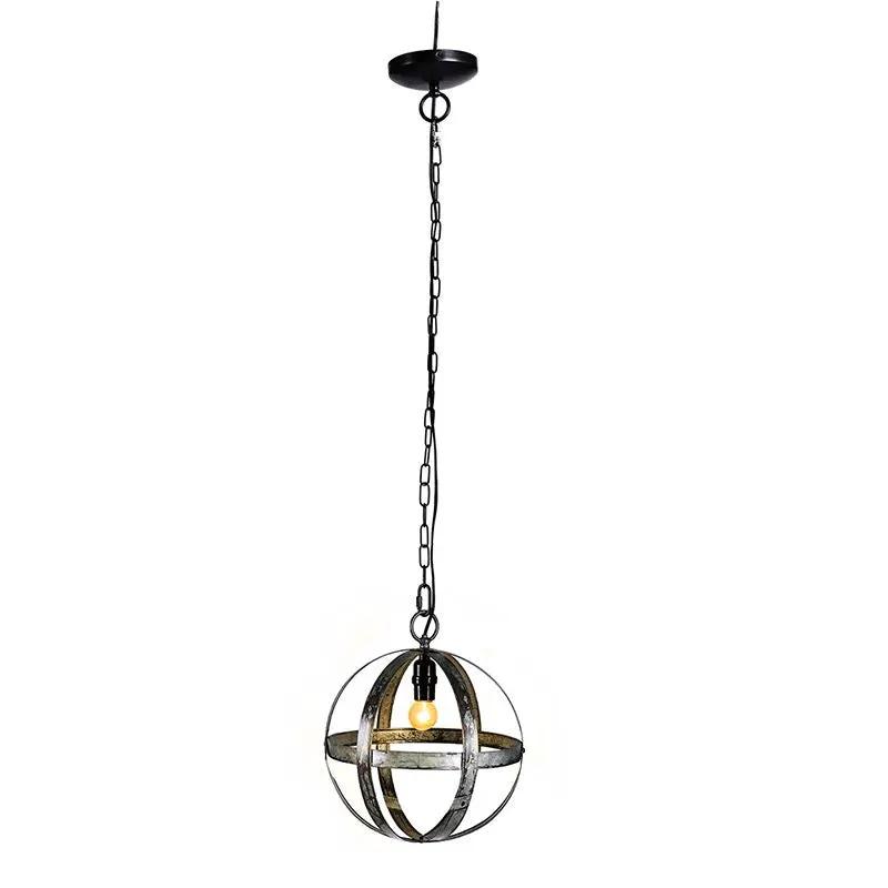 Metal Chandelier, Hanging Light Fixture With Adjustable Chain For Kitchen, Bulb Not Included - Gray by Unique Piece Furniture