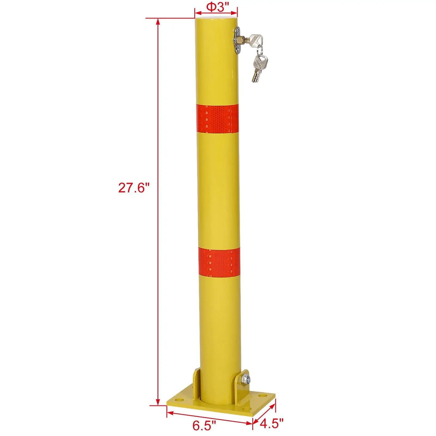 Parking Bollard Pole Barrier With Lock for Car Parking Protection by HouseOfZazla