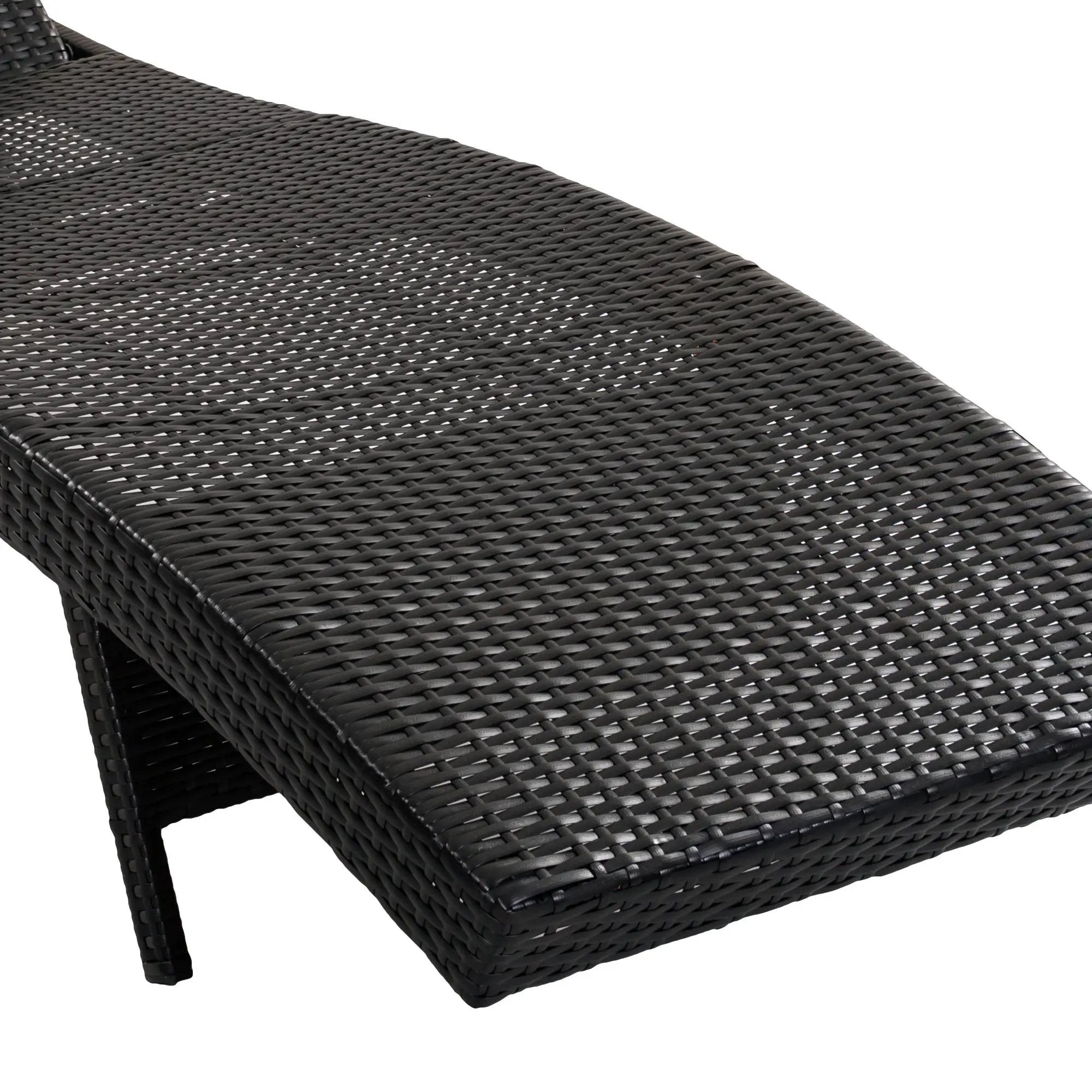 K&K 80'' Patio Wicker Chaise Lounge Chairs Set of 2 by HouseOfZazla