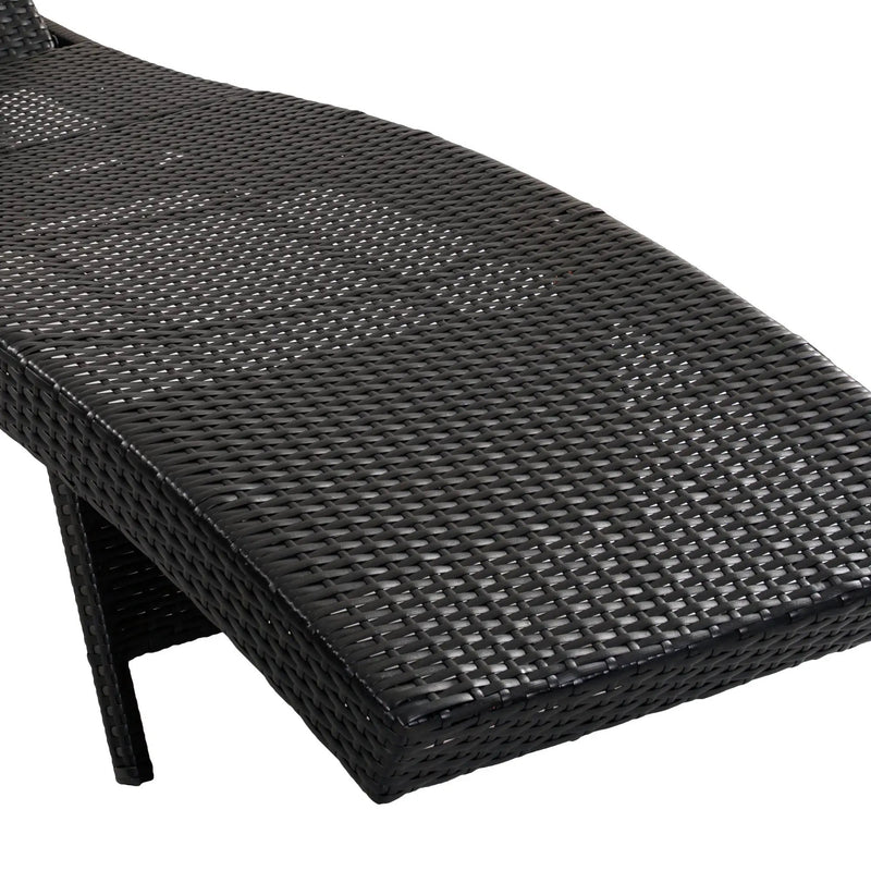 K&K 80'' Patio Wicker Chaise Lounge Chairs Set of 2 by HouseOfZazla