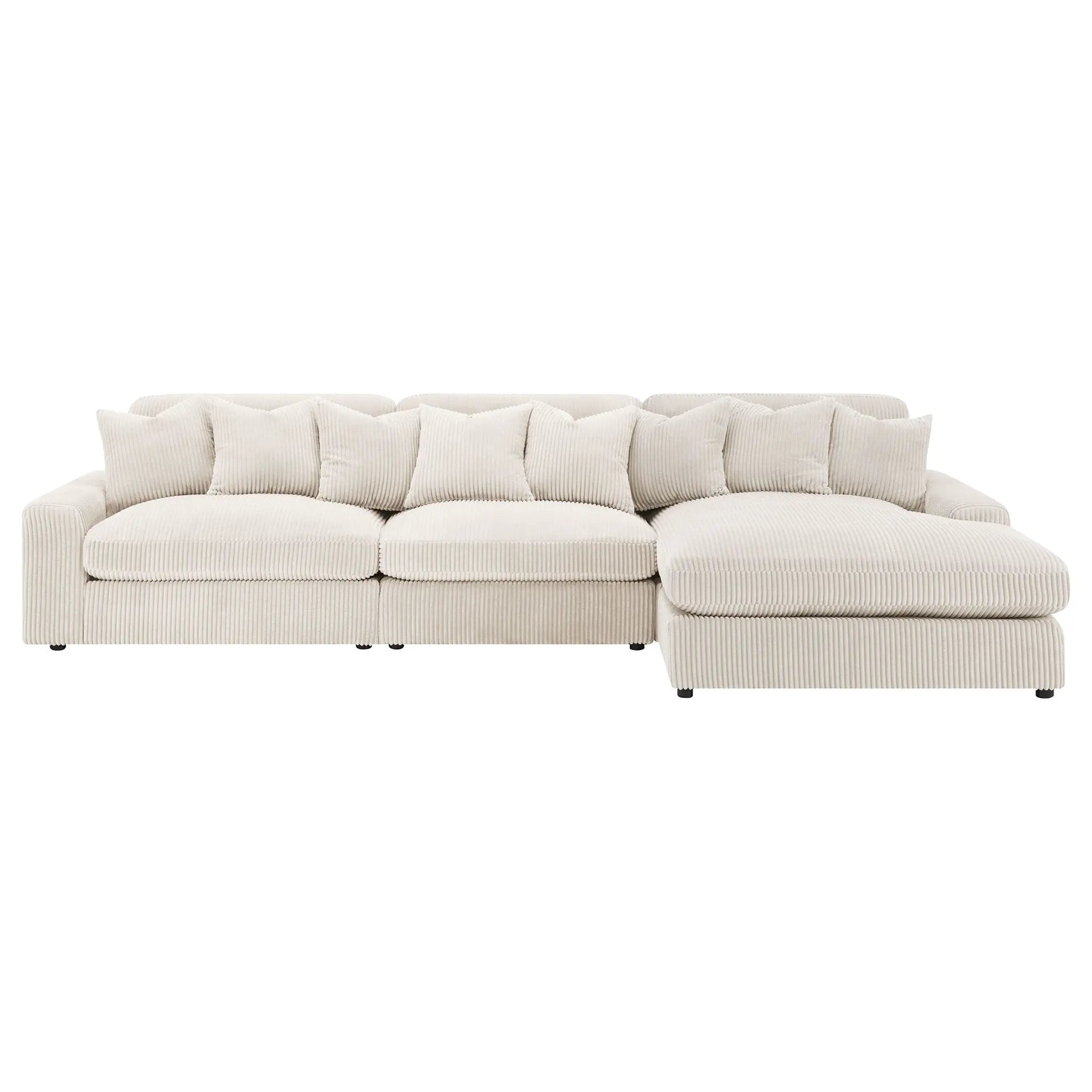 Blaine Upholstered Reversible Chaise Sectional Sofa Sand by Unique Piece Furniture