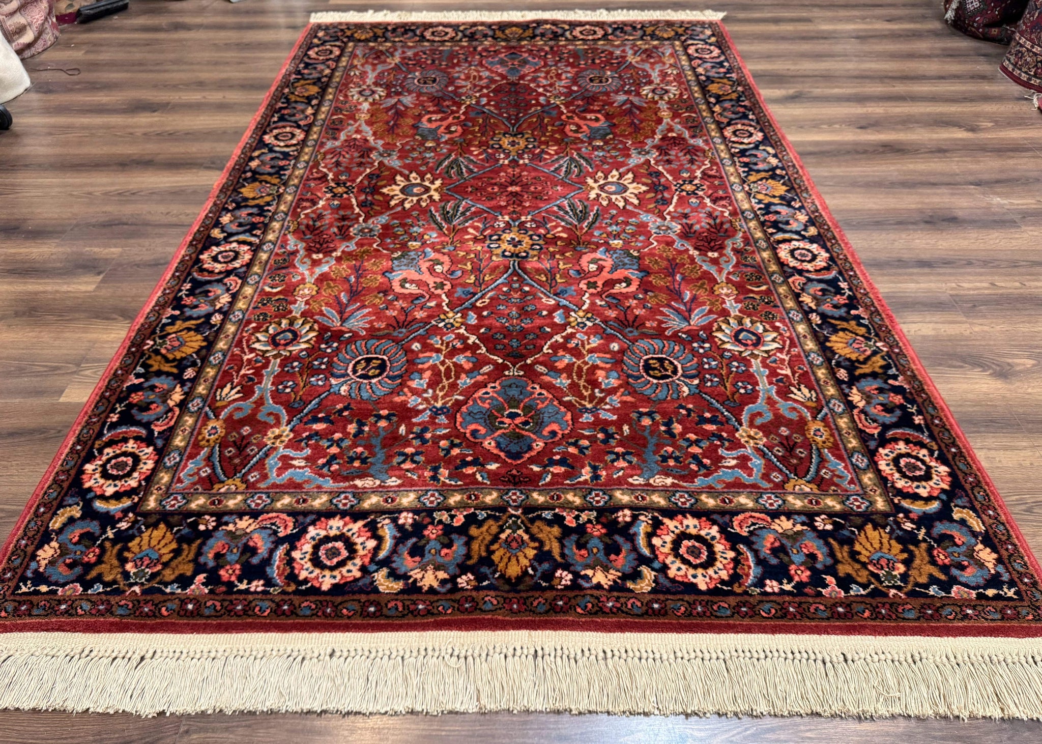 5.9 x 9 Karastan Rug Ispahan #766, Vintage Wool Discontinued Original 700 Series by Jewel Rugs