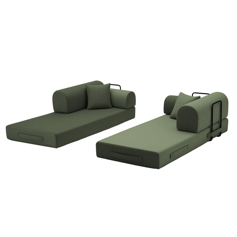 Convertible Sleeper Sofa Bed, Floor Lounge Couch For Living Room