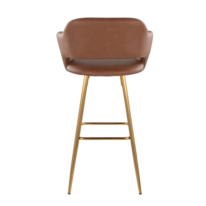 Margarite - Contemporary Fixed Height Barstool With Footrest (Set of 2) With Square by Unique Piece Furniture