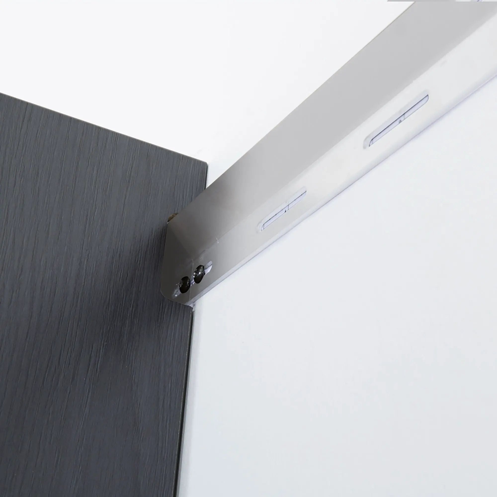 Astro Series - Wall Mounted Storage Cabinet With Soft Closing Drawers - Metallic Gray by HouseOfZazla