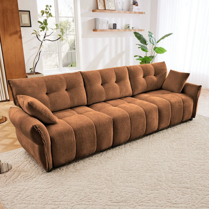 Modern Sofa & Pillows, Textured Cover, High Rebound Cushions by Unique Piece Furniture